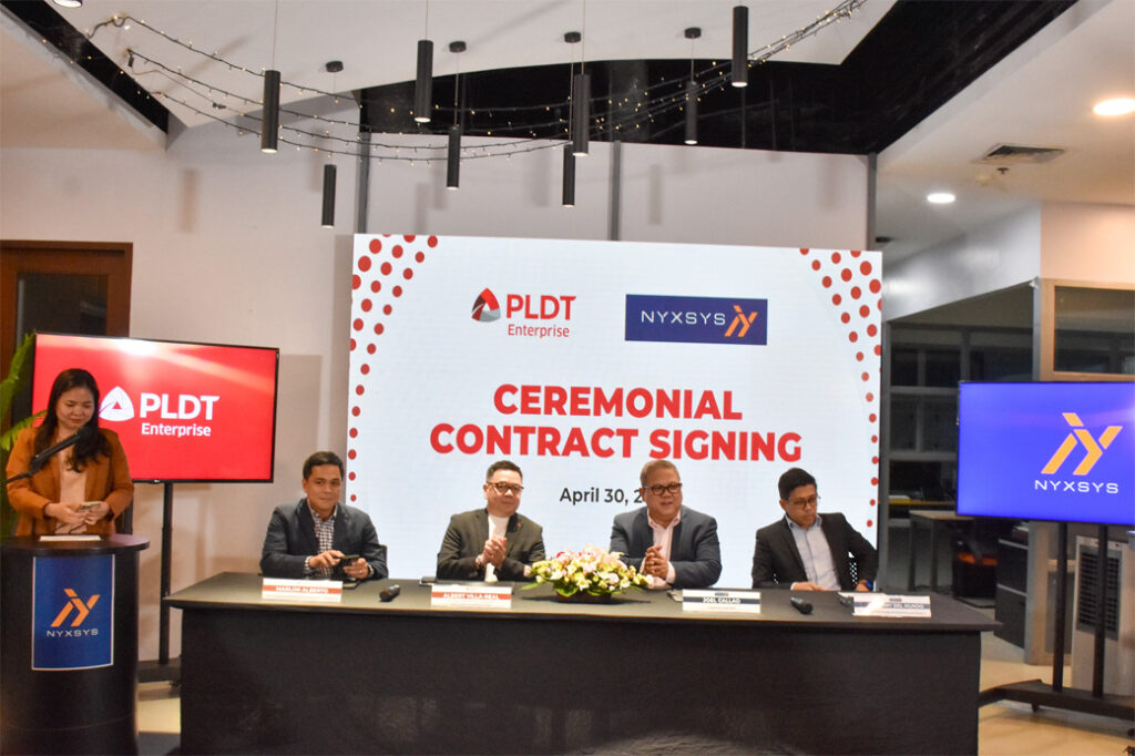 PLDT and Nyxsys ceremonial contract signing