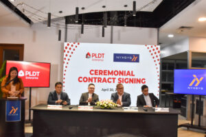 PLDT and Nyxsys ceremonial contract signing
