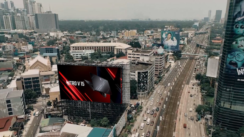 edsa iconic led billboard featuring Nitro V 15